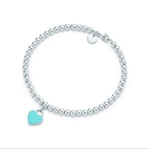 Return to Tiffany Bead Bracelet Blue Heart